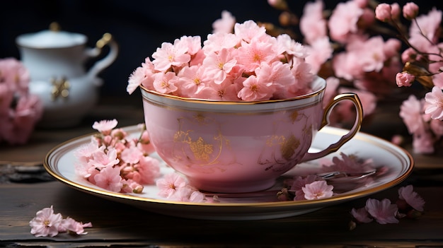 Teacups in Full Bloom Capturing the Essence of Summer