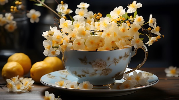 Teacups in Full Bloom Capturing the Essence of Summer