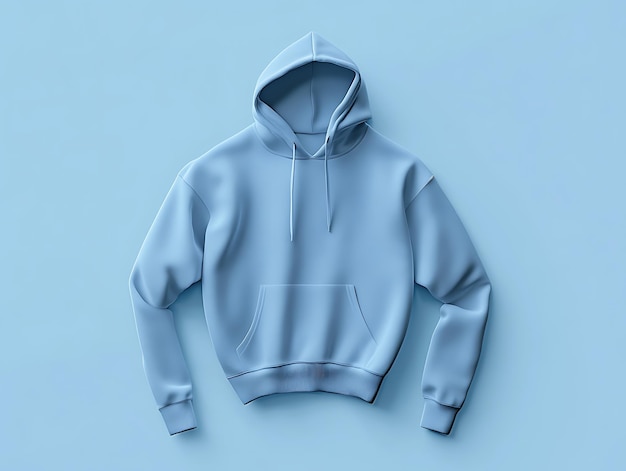 Photo teal blue hoodie front and side view