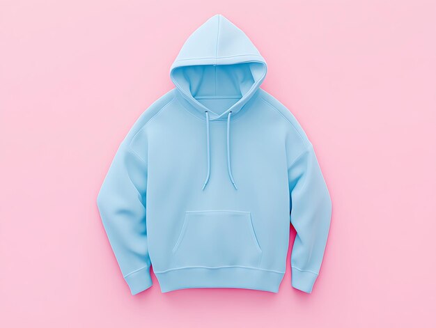 Photo teal blue hoodie front and side view