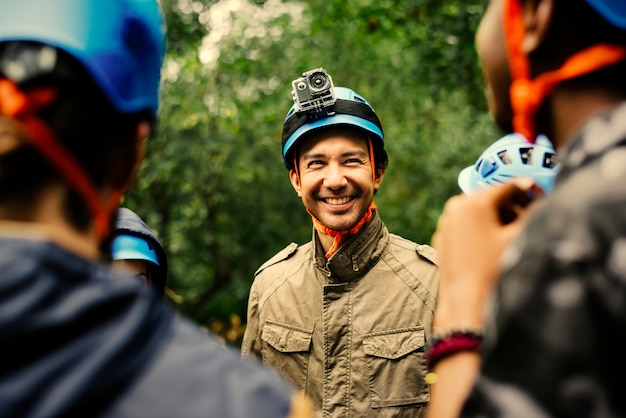 Team building in the forest