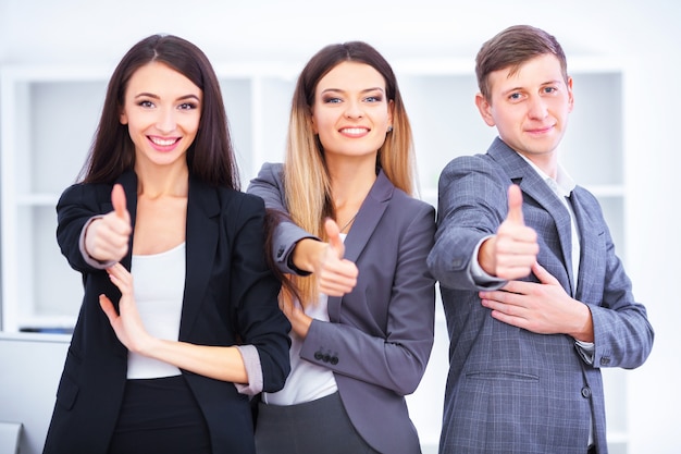 Team Of Business People Working In Office.