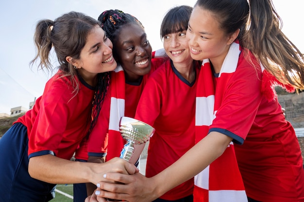 Team celebrating the win of silver cup