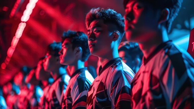 Photo a team of esports weplayers aring matching jerseys