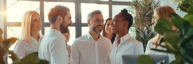 A team of focused and collaborative professionals engaged in a virtual video conference calldiscussing business strategies and ideas for growth and innovation