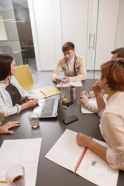 team meeting at office