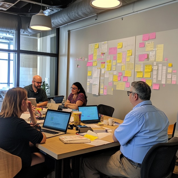 Team working on process optimization and workflow redesign