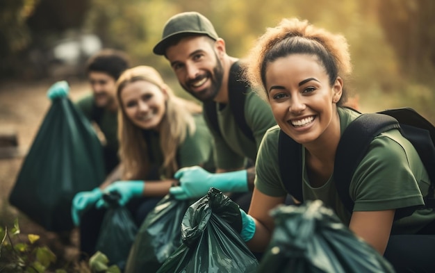 Team of young Volunteer workers Generative AI