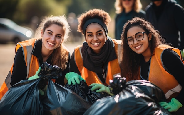 Team of young Volunteer workers Generative AI