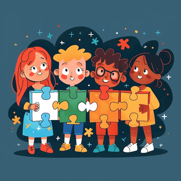 A teamwork illustrations