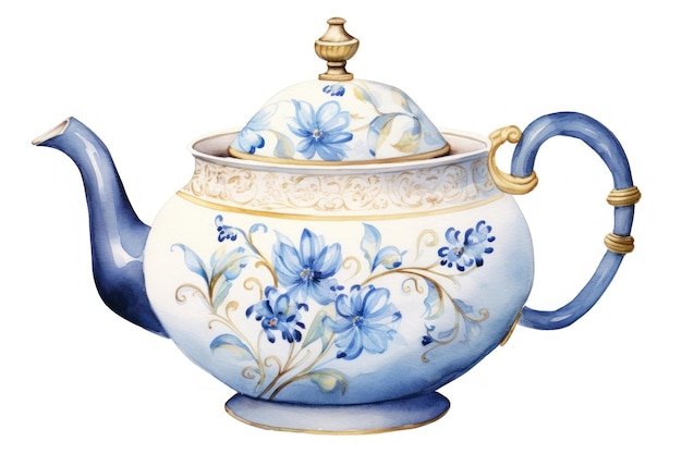 Photo teapot porcelain art white background