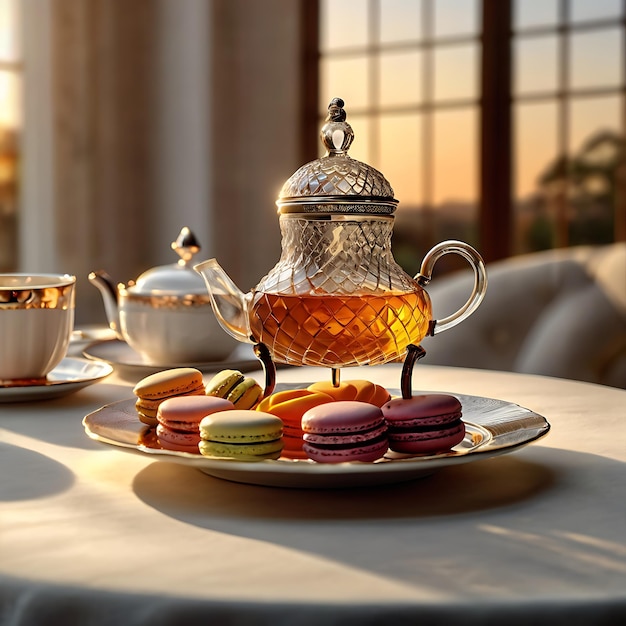 a teapot and a teapot are on a table with a teapot and a teapot