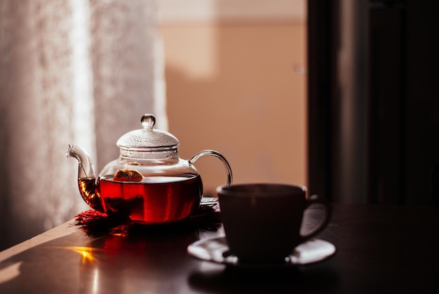 a teapot of teawhite cup breakfast tea ceremony tea party