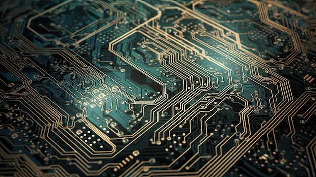 Tech background circuit board texture with electronic components