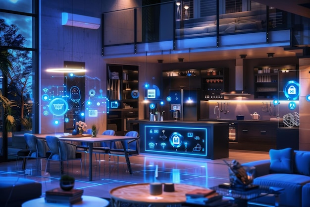 Tech Haven Inside a Smart Home with Connected Devices