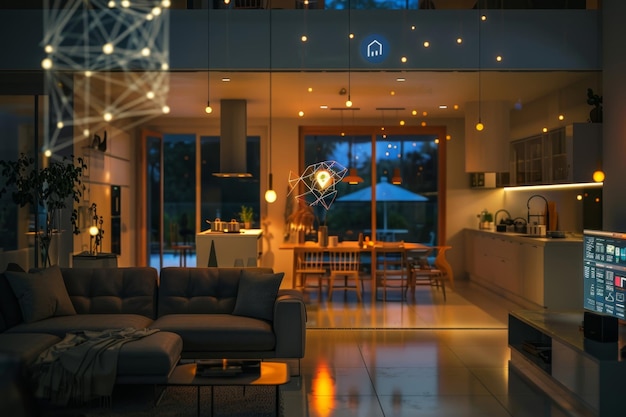 Tech Haven Inside a Smart Home with Connected Devices