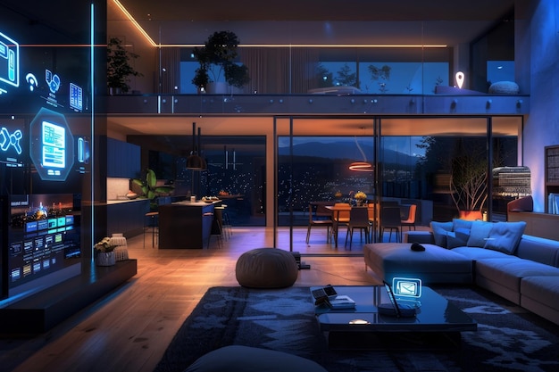 Tech Haven Inside a Smart Home with Connected Devices