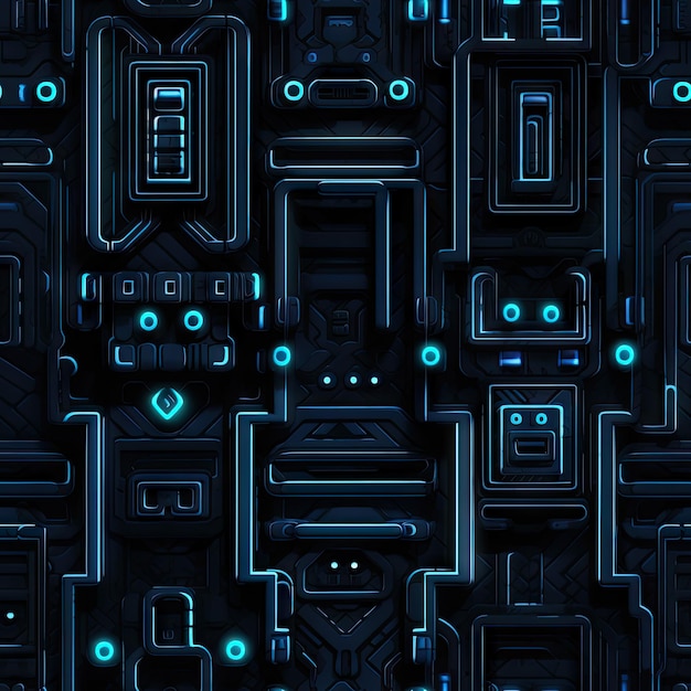 techcyberpunk wall Pattern