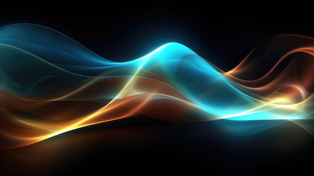 Technological Wave Background 3d modern tech wallpaper Generative AI