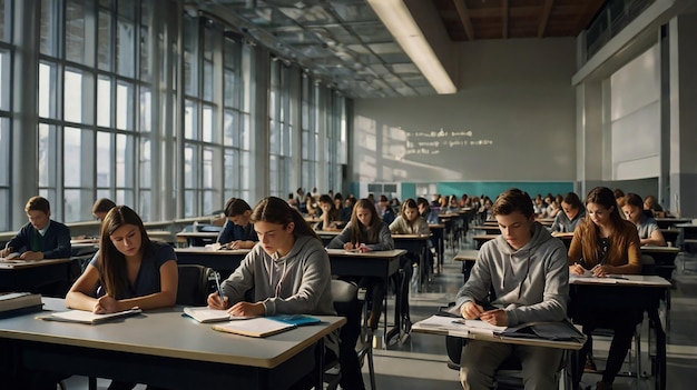 A Technologically Advanced Lecture Hall Teeming with Energy