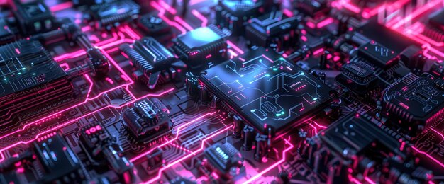 Technology Abstract Neural Fractal Circuits Technology Abstract Background