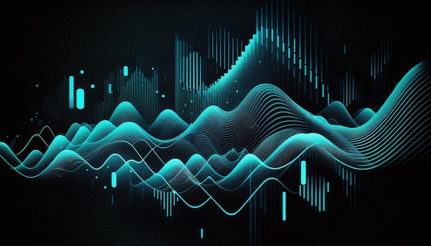 Technology background Data flow concept. business analysis. smooth weave technology background