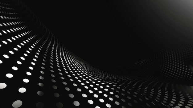 Technology Background Design Abstract wave moving dots flow particles