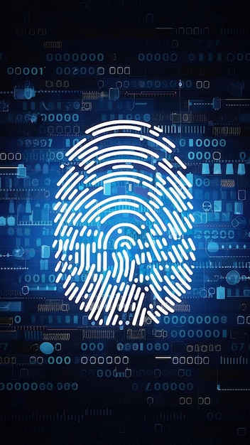 Technology fingerprint scan provides security digital transformation change managementnew technolog