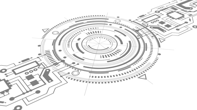 Technology white background .Electronic Chip .