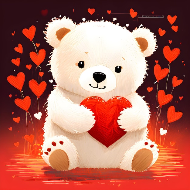 a teddy bear holding a heart that says quot the heart quot