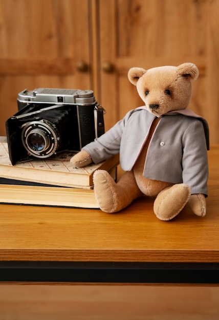 Photo teddy bear indoors still life