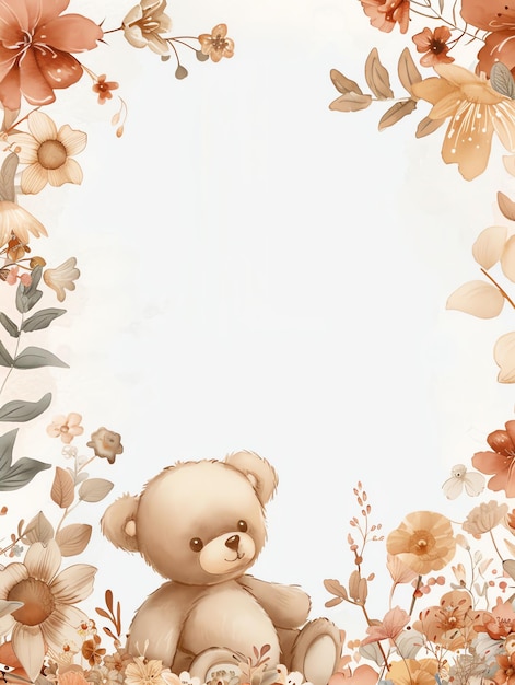 teddy bear theme illustration