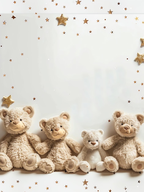 Photo teddy bear theme illustration