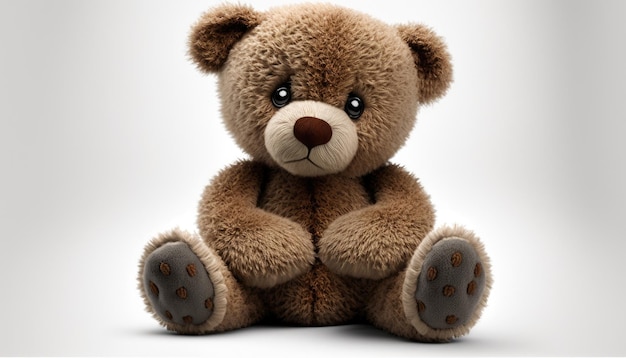 Teddy bear on white background