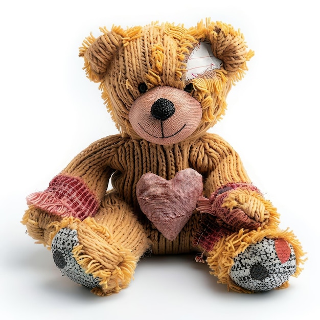 teddy bear with a heart in its paws