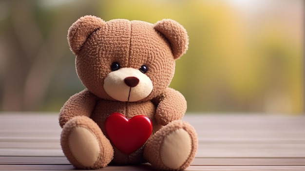 Teddy bear with a heart