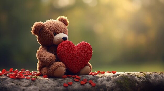 Teddy bear with a heart