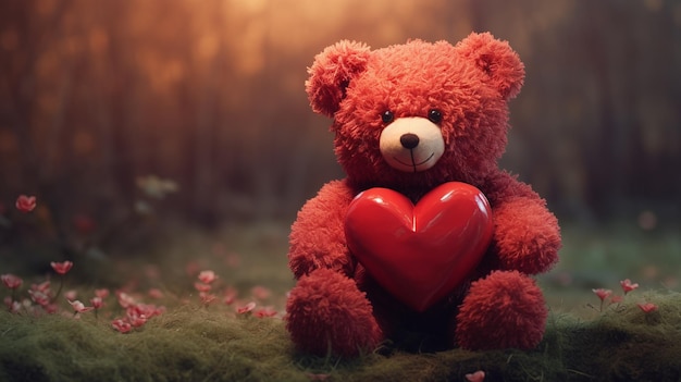 Teddy bear with a heart