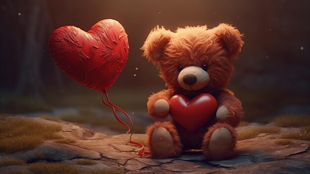 Teddy bear with a heart