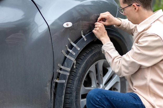 Teen glues part of car after accident