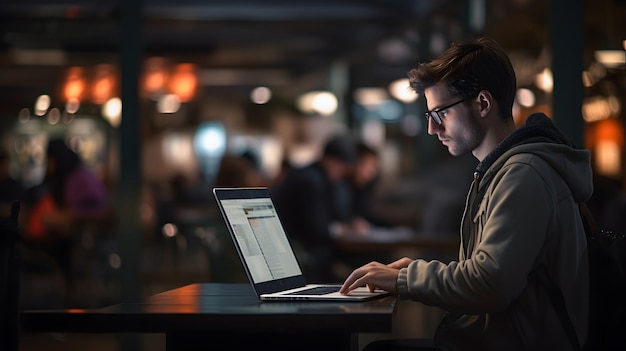 Teenager on Computer