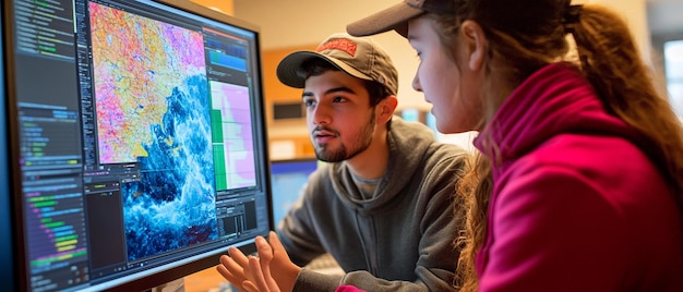 Teenager Demonstrating Computer Program Project