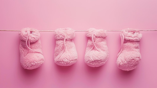 TeenyTiny Booties Swinging on a Line Adorable Baby Accessories