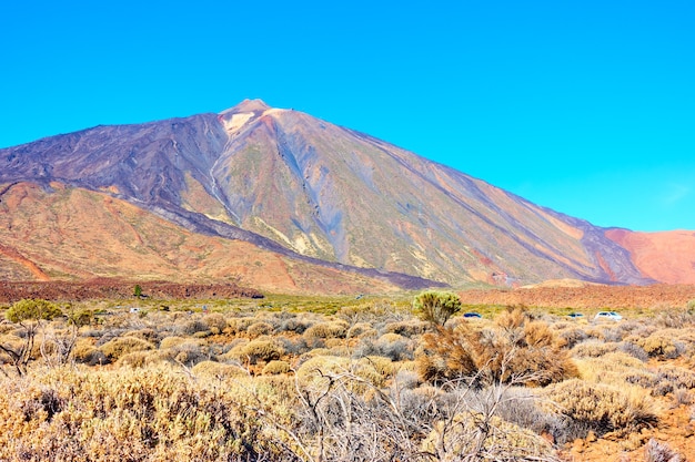 The Teide volcano in Tenerife, The Canaries, Spain. Highland landscape