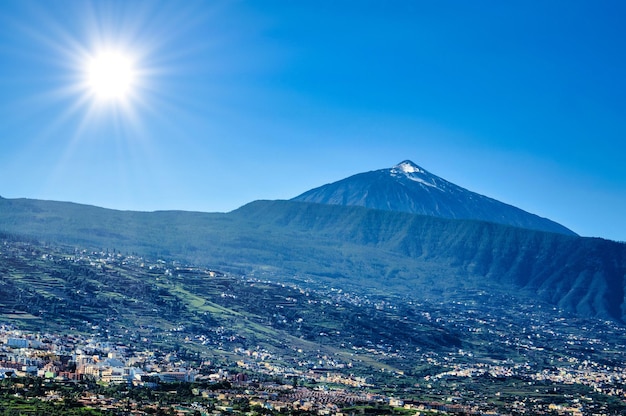 Teide volcano in Tenerife on a sunny day Canary Islands