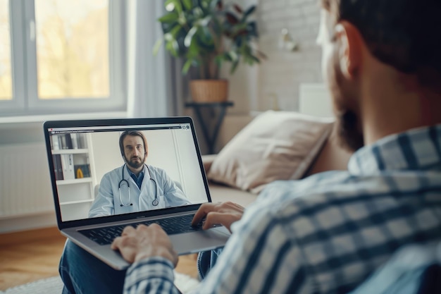 telemedicine online doctors appointment modern technologies doctor on laptop screen