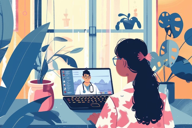 telemedicine online doctors appointment modern technologies doctor on laptop screen