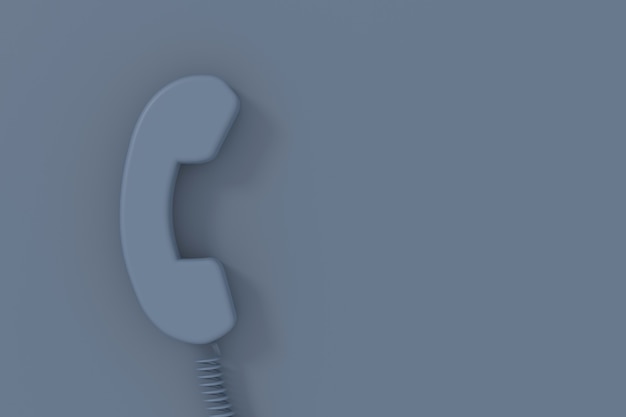 Telephone contact banner design. 3D rendering.