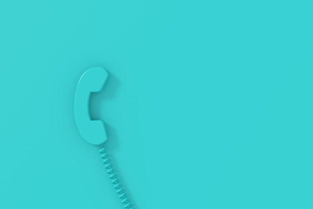 Telephone contact banner design 3D rendering