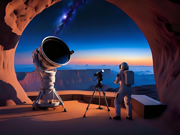 Photo telescope array examining binary star system